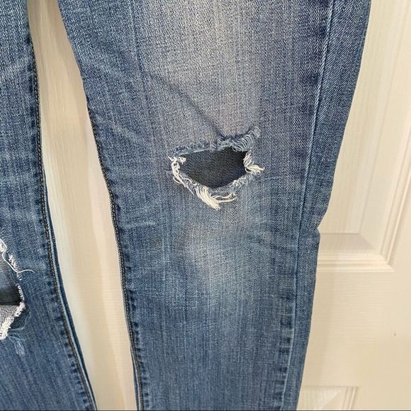 American eagle skinny stretch ripped jeans size 6 regular - Picture 3 of 8
